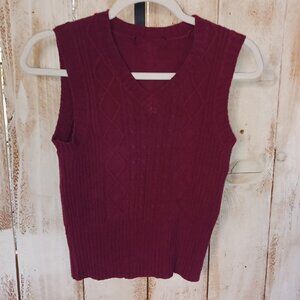 Cable Knit Sweater Vest - Airport - Medium